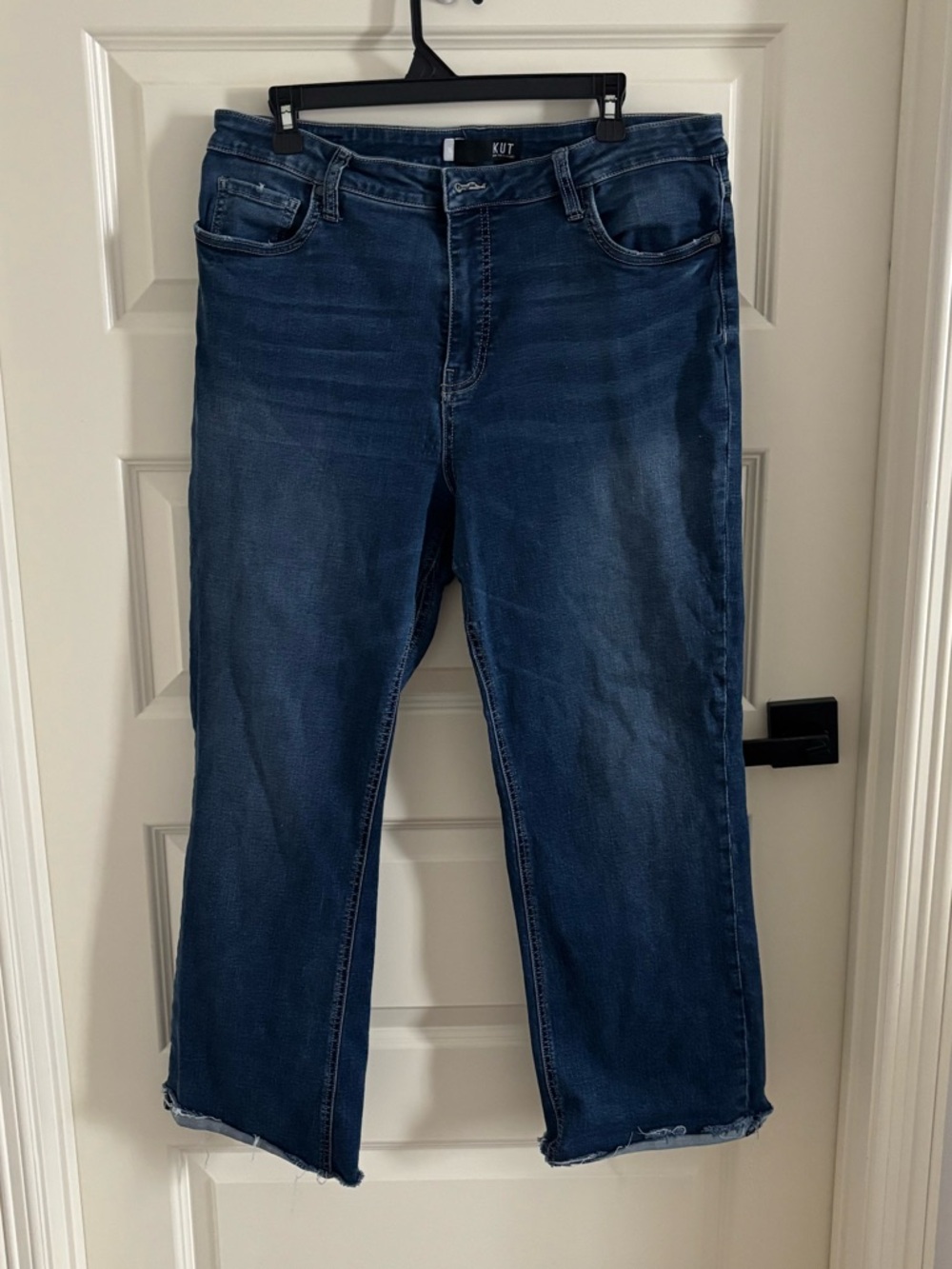 Kut from the cloth Women's Straight-Leg Jeans — Dark Blue Denim